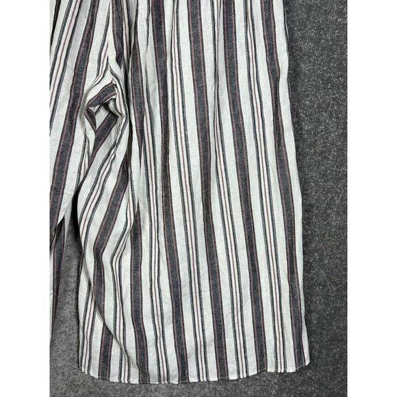 Maurices Linen Rayon Striped Split‎ Wide Leg Cropped Pants Womens Size XXL Belt - Picture 11 of 16